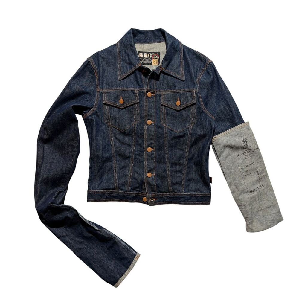Extended sleeve denim jacket